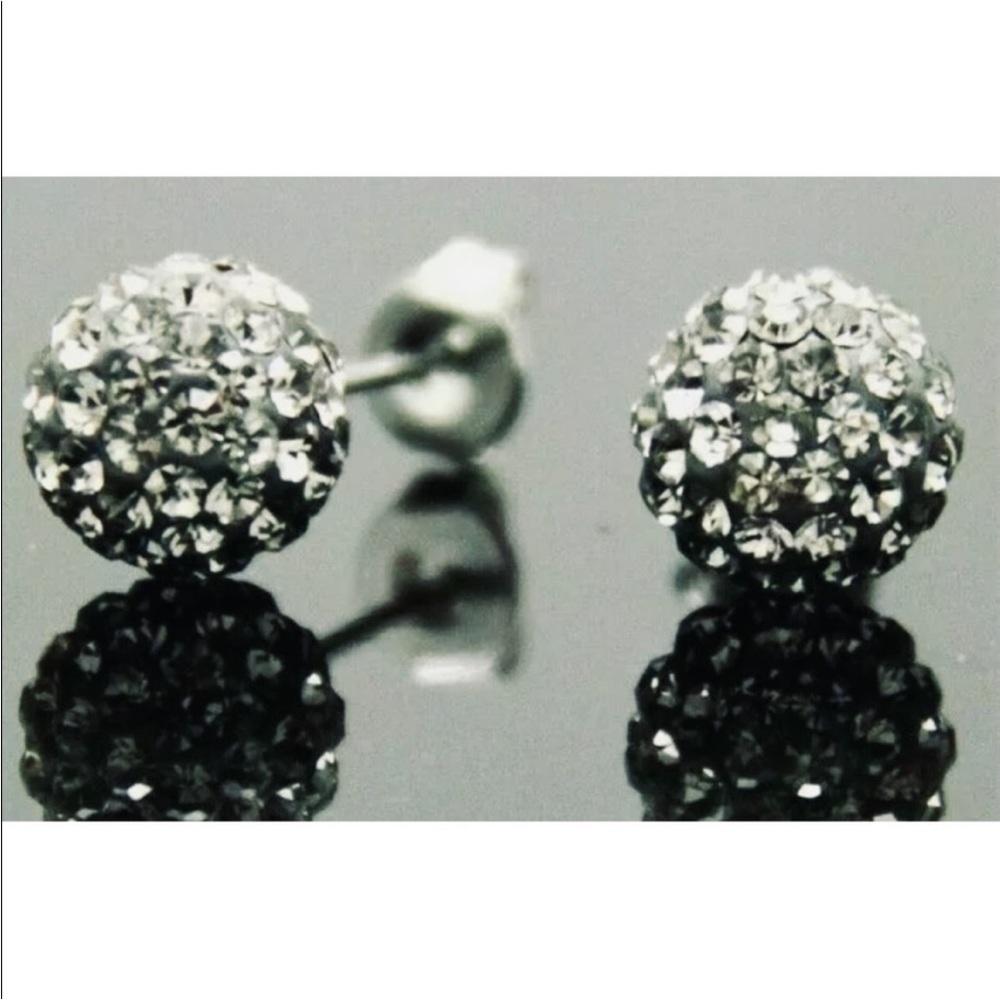 💖 Disco Ball Silver Earrings NEW - Picture 6 of 6